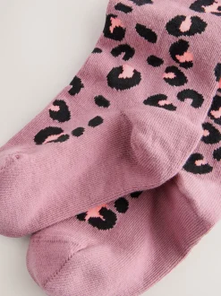 Violet - Collants en coton riche en imprimé animal