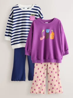 Violet - Ensemble de 4 sweat-shirts (3mois à7ans)