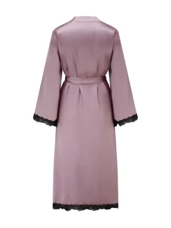 Violet - Robe de chambre Pour Moi Dusk en satin et dentelle à manches kimono