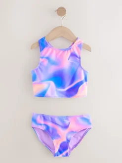 Violet dégradé - Ensemble bikini et chouchou Sunsafe Rash Gilet (3-16ans)