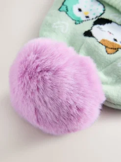 Violet lilas - Bonnet à pompon Squishmallow (5-13ans)