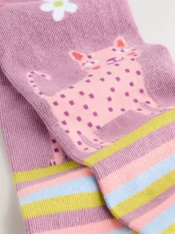 Violet lilas - Collants Character à rayures riches en coton