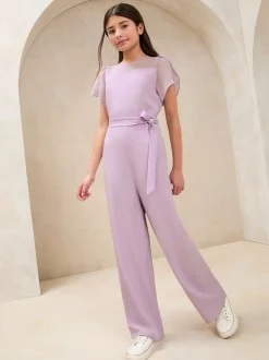 Violet lilas - Combinaison Lipsy à empiècement en maille (5-16ans)