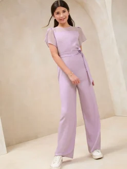 Violet lilas - Combinaison Lipsy à empiècement en maille (5-16ans)