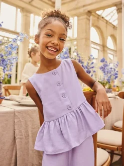 Violet lilas - Ensemble gilet et pantalon (3-16ans)