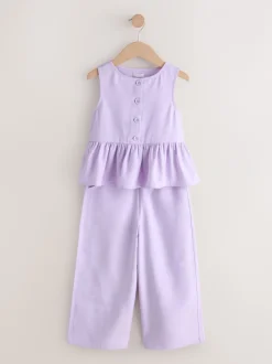 Violet lilas - Ensemble gilet et pantalon (3-16ans)