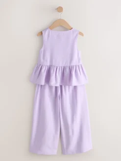 Violet lilas - Ensemble gilet et pantalon (3-16ans)