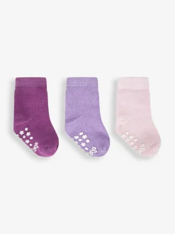 Violet lilas - Jojo Maman Bébé Paquet de 3chaussettes très épaisses