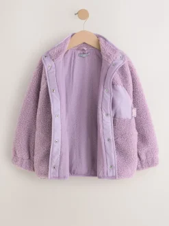Violet lilas - Veste en polaire boutonnée (3-16ans)