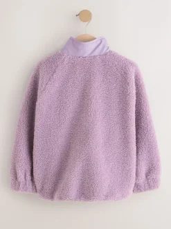 Violet lilas - Veste en polaire boutonnée (3-16ans)