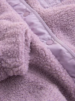 Violet lilas - Veste en polaire boutonnée (3-16ans)