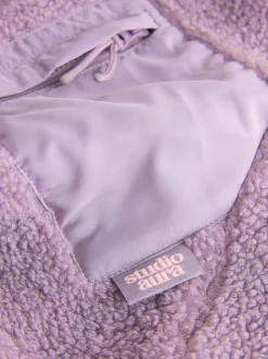 Violet lilas - Veste en polaire boutonnée (3-16ans)