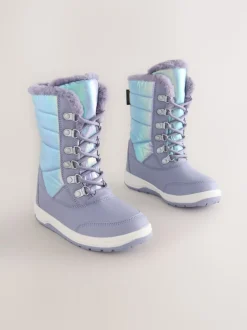 Violet lilas irisé - Bottes de neige imperméables