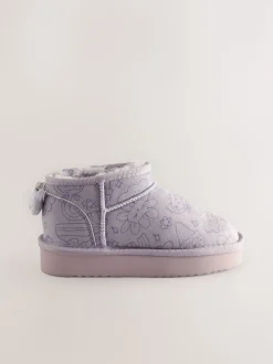 Violet lilas motif personnage - Bottes de cheville Slipper