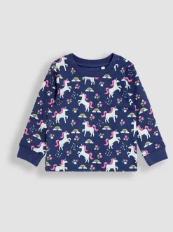 Violet motif licorne - Pyjama JoJo Maman Bébé imprimé glow In The Dark Jersey