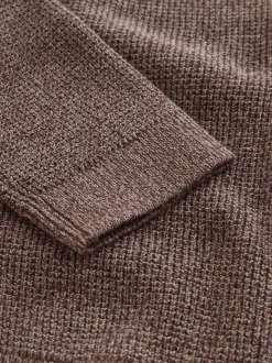 Violet prune - Cardigans Texture zippé en maille (3-16ans)