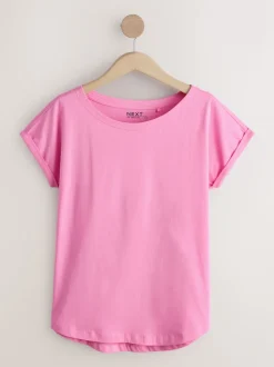 Violet/bleu/jaune beurré/rose/blanc - Lot de 5 T-shirts à mancherons