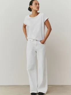 Violet/bleu/jaune beurré/rose/blanc - Lot de 5 T-shirts à mancherons