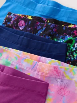 Violet/éclaboussures - Lot de 5 leggings (3-16ans)