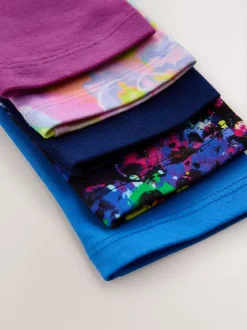 Violet/éclaboussures - Lot de 5 leggings (3-16ans)