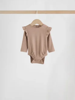 Violet/Jaune/Crème Ditsy - Body à volants et manches longues bébé Lot de 4 (0mois2ans)