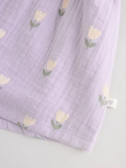 Violet/rose - Lot de 2 robes tissées bébé (0mois-3ans)