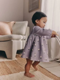 Violet/rose - Lot de 2 robes tissées bébé (0mois-3ans)