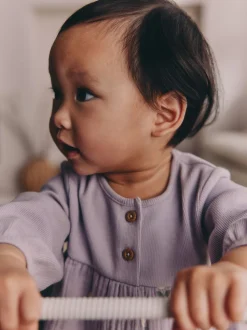 Violet/rose - Lot de 2 robes tissées bébé (0mois-3ans)