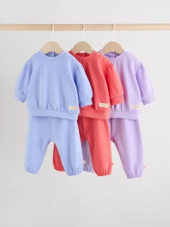 Violet/Rose/Bleu - Ensemble 6 pièces pour bébé sweat et jogging (0mois2ans)
