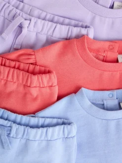 Violet/Rose/Bleu - Ensemble 6 pièces pour bébé sweat et jogging (0mois2ans)