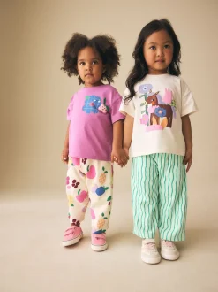 Violet/vert - Ensemble haut et pantalon Lot 2 (3mois à7ans)