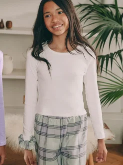 Violet/vert - Lot de 2 pantalons de pyjama tissés (3-16ans)