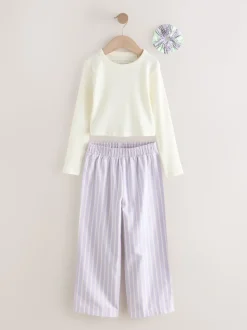 Violet/vert - Lot de 2 pantalons de pyjama tissés (3-16ans)