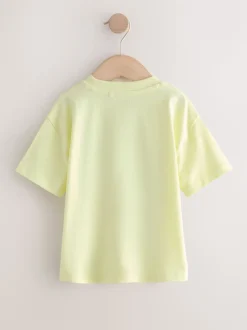 Voitures bleu/vert/rouge/orange/jaune - Lot de 5 petits T-shirts graphiques à manches courtes (3mois-7ans)