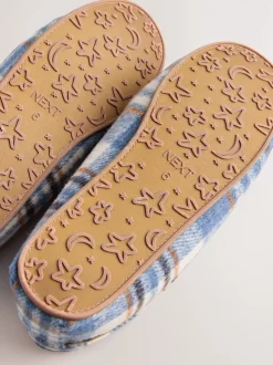 Vérification bleue - Chaussons brossés Mocassin