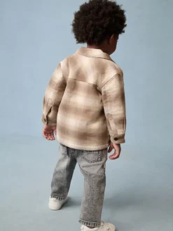 Vérification neutre - Veste-chemise à carreaux doublée de peau de mouton (3mois7ans)