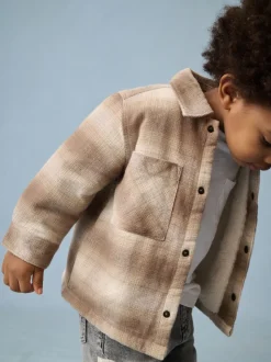 Vérification neutre - Veste-chemise à carreaux doublée de peau de mouton (3mois7ans)