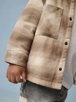 Vérification neutre - Veste-chemise à carreaux doublée de peau de mouton (3mois7ans)