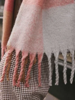 Vérification rose - Écharpe couverture brossée épaisse