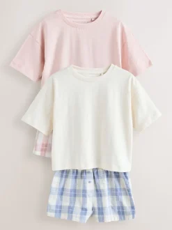 Vérification rose/bleu - Lot de 2 pyjamas à bas tissé (3-16ans)