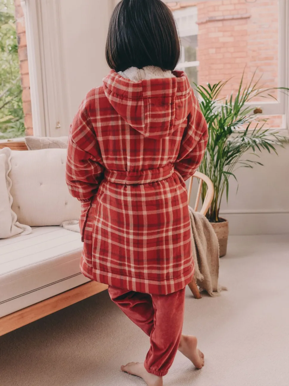 Vérification rouge - Robe de chambre doublée de peau de mouton (9mois16ans)