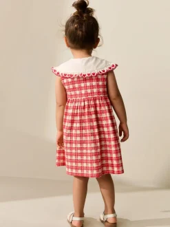 Vérification rouge - Robe d’été à col (3mois à7ans)