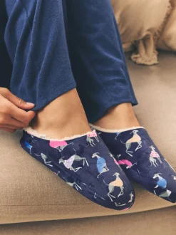 Whippet bleu marine - Chaussons Mule
