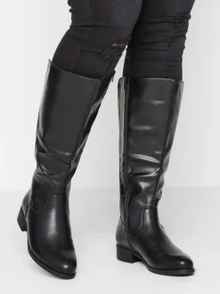 Yours Curve Coupe ample Bottes/Bottines montant au genou extensible