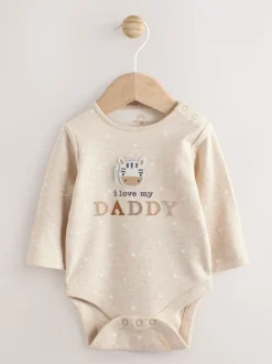 Zèbre neutre J’aime mon papa - Lot de 1 bodys bébé