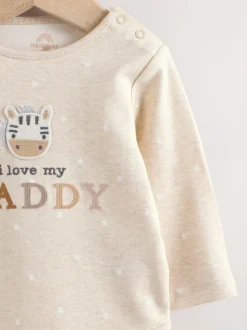 Zèbre neutre J’aime mon papa - Lot de 1 bodys bébé